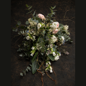 B�rebuket � Hvid & Lys rosa