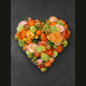 Blomsterhjerte � Orange