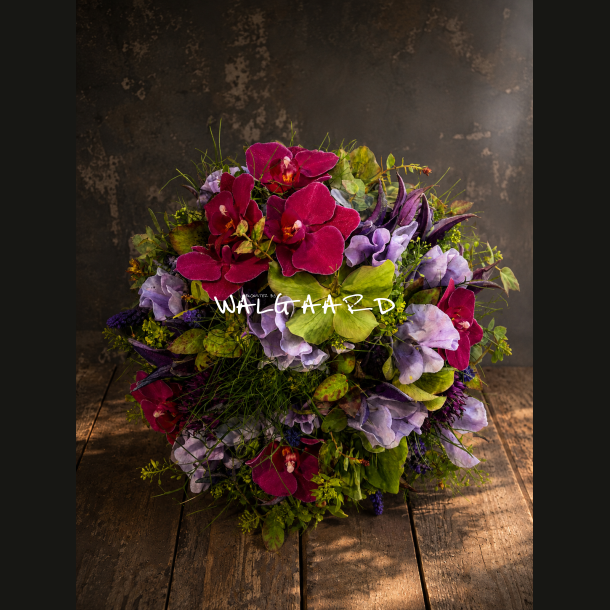 Brudebuket � Bordeaux &amp; Lilla